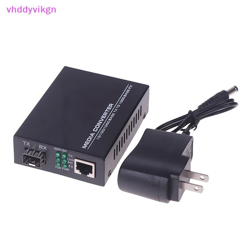 VHDD 1 Bộ Chuyển Đổi Phương Tiện Gigabit 1 Đến 1 Bộ Thu Phát RJ45 10 / 100 / 1000M Sợi Quang Với 3KM