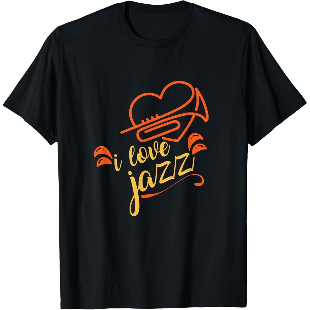 Áo thun dễ thương I Love Jazz Heart Et Jazz Music Lovers
