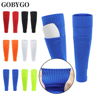 Gobygo 1 Đôi Tất Thể Thao Không Đáy Thoáng Khí Co Giãn Có Thể Chèn Túi Bóng Đá Bảo Vệ Chân