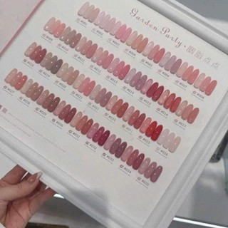 set sơn thạch 35 màu tone HỒNG RABIA - tặng kèm bảng màu như ảnh - set sơn thạch đục - set sơn thạch che khuyết điểm