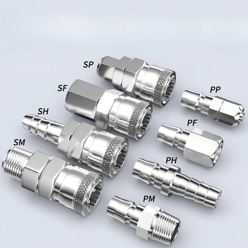 [MY666] Đầu nối nhanh Trachea phụ kiện máy nén khí máy nén khí Daquan dụng cụ khí nén loại C tự khóa