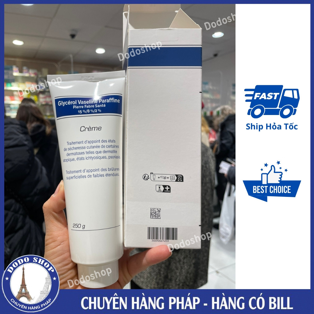 Kem Dexeryl 250gr Bản Glycerol dưỡng da, dưỡng ẩm dành cho da cơ địa, da khô, chàm sữa_Dodoshop