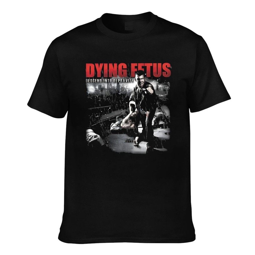 Dying Fetus Descend Into Depravity Áo thun nam tùy chỉnh