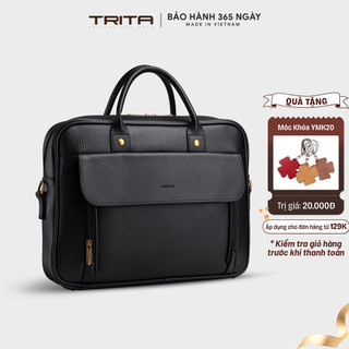 Cặp công sở Trita (Thời trang nam đựng vừa laptop 15 inch - Cặp da TCA6)