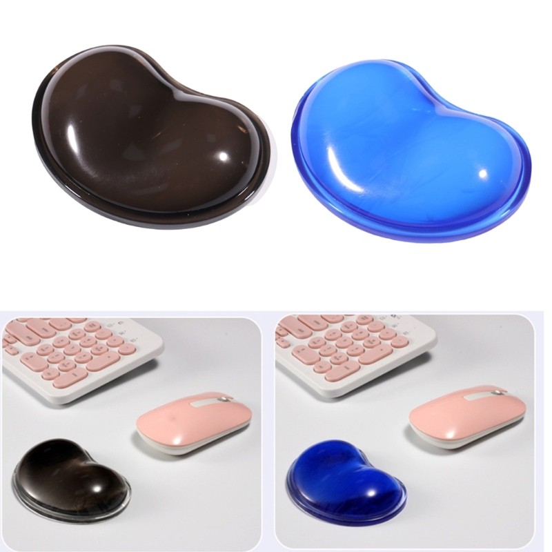 [3C] Miếng đệm cổ tay chuột máy tính hình trái tim bằng silicon 3D dạng Gel lượn sóng