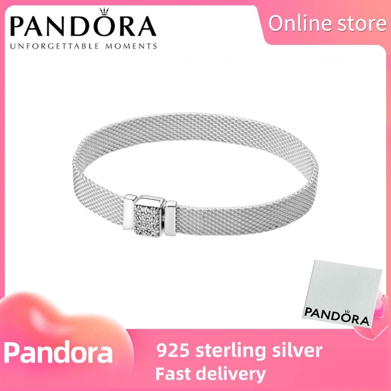PANDORA bạc S925 [599166C01] Vòng tay lấp lánh Pandora Reflexions