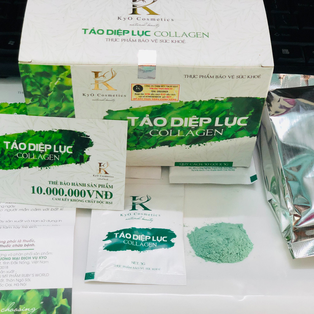 (Chính hãng) TẢO DIỆP LỤC COLLAGEN (hộp 30 gói)