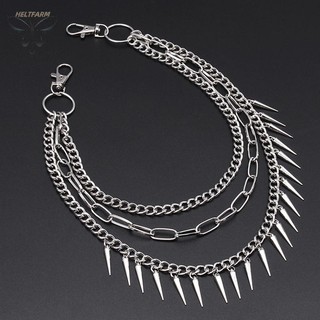 Vàng Lớp Punk Dây Xích Trên Quần Jean Nữ Spike Móc Khóa Nam Hip Hop Thoáng Mát Đa Năng Dây Thắt Lưng Nam Đồ Trang Trí Phụ Kiện VN