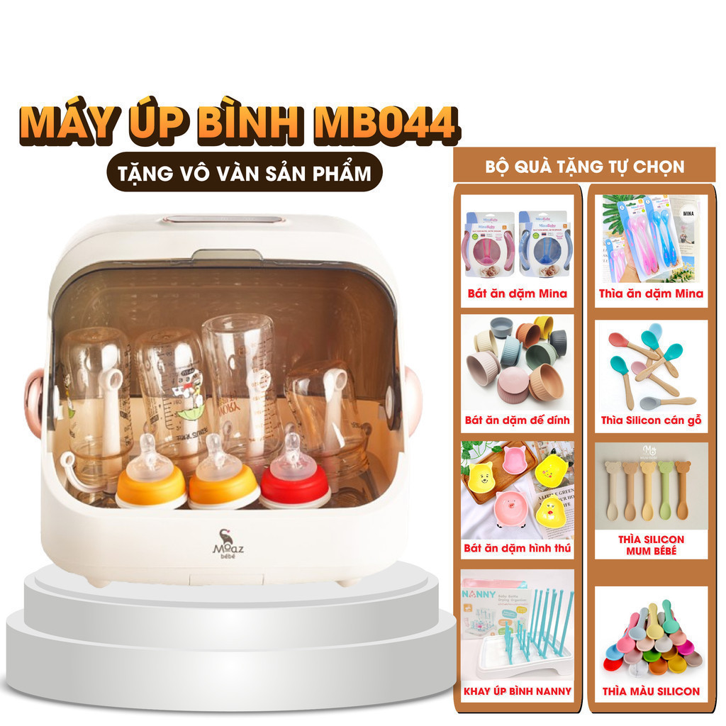 [Mẫu mới] Máy úp bình sữa, tiệt trùng tia UV Moaz BéBé MB044 PLUS