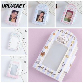 UPLUCKEY Idol Card Collect Book, Album đựng thẻ hoạt hình PVC, Quà tặng sắp xếp ảnh Mini 3 Inch