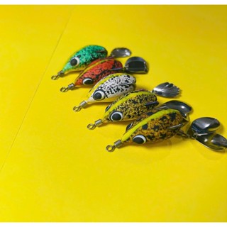 Nhái Hơi Sóc Emo 3.5cm Chì Đúc 7g-9g 11g Lưỡi Gamakatsu trang bị 2 thìa