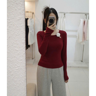   TẶNG HOA CÀI ÁO  MS252 Áo thun nữ dài tay đính hoa trà khoét vai cá tính chất liệu 100% cotton co giãn mềm mát 