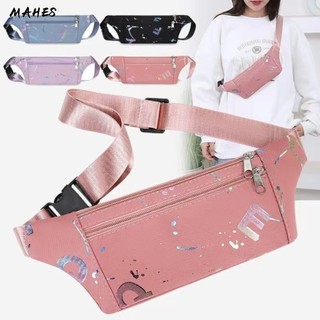 MAHES Túi đeo thắt lưng, Túi đeo chéo ngực đa chức năng bằng Nylon, Ba lô thể thao sức chứa lớn chống mài mòn thời trang dành cho nữ