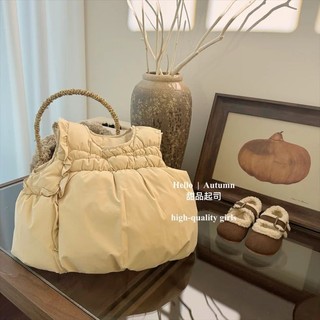 2024 Hàn Quốc Bé Gái Mùa Đông Phong Cách Mới Thời Trang Kaki Bud Mây Cotton Vest Quilting Cotton Giữ Ấm Mặc Ngoài
