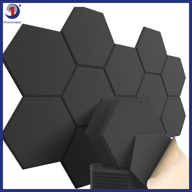 Dominant 12 Tấm Acoustic Tự Dính, Đệm Cách Âm, Tấm Xốp Cách Âm Mật Độ Cao Lục Giác, Tấm Tường Âm Thanh Cho Phòng Thu Gia Đình Trong Nhà