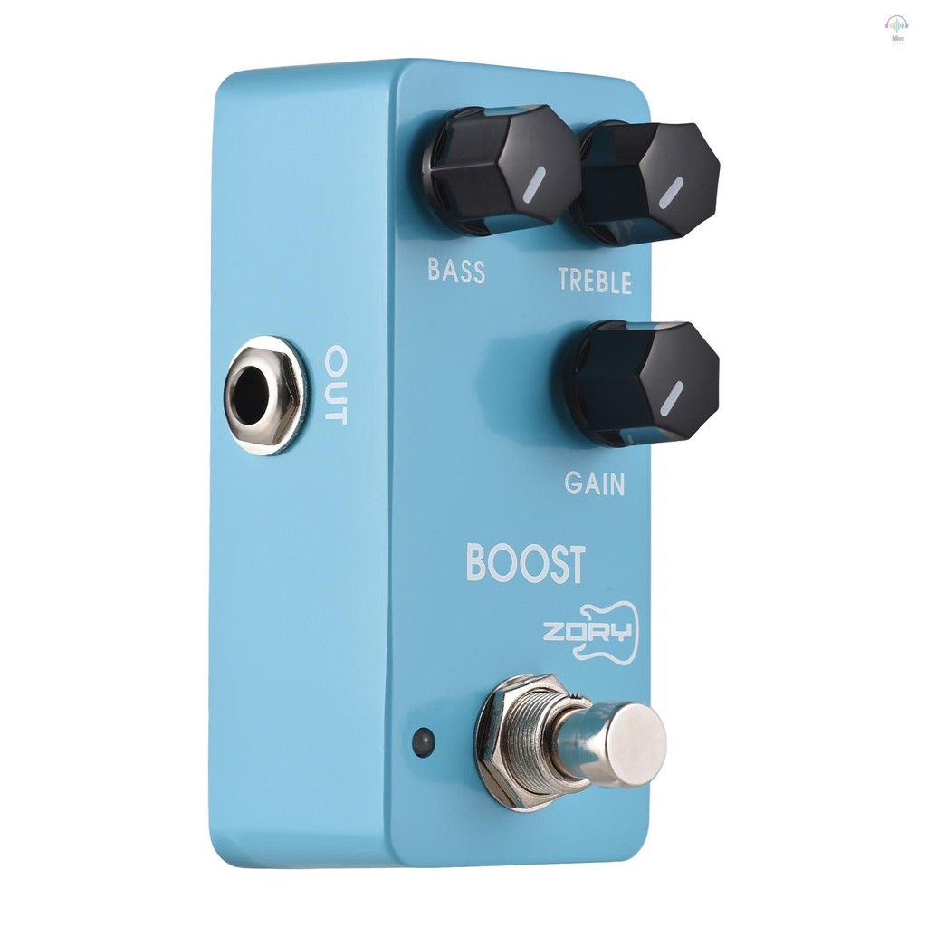 Zory Guitar Boost Effects Pedal BASS / TREBLE / GAIN 2 băng tần EQ Control DC 9V 6.35mm Giao diện đầ