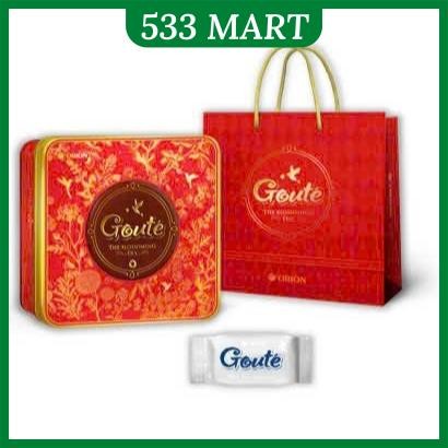 [Hộp 237.6g] Hộp Quà Tết Bánh quy Goute Orion Hộp Thiếc The Blosooming Era Hộp 237.6g + Kèm Túi Giấy