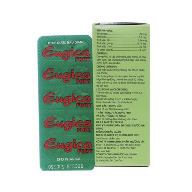 [Vỉ 10 Viên] Eugica Forte (Eugica đỏ)