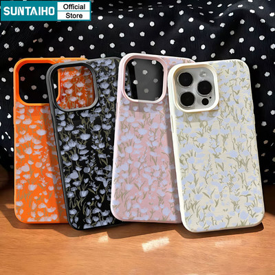 Suntaiho Đẹp Họa Tiết Hoa Ốp Lưng Điện Thoại Silicon Mềm Cao Cấp Chống Sốc Cho iPhone 11 12 13 14 15 16 Pro max IP 7 8 Plus Iphon X Xs XR Xs max
