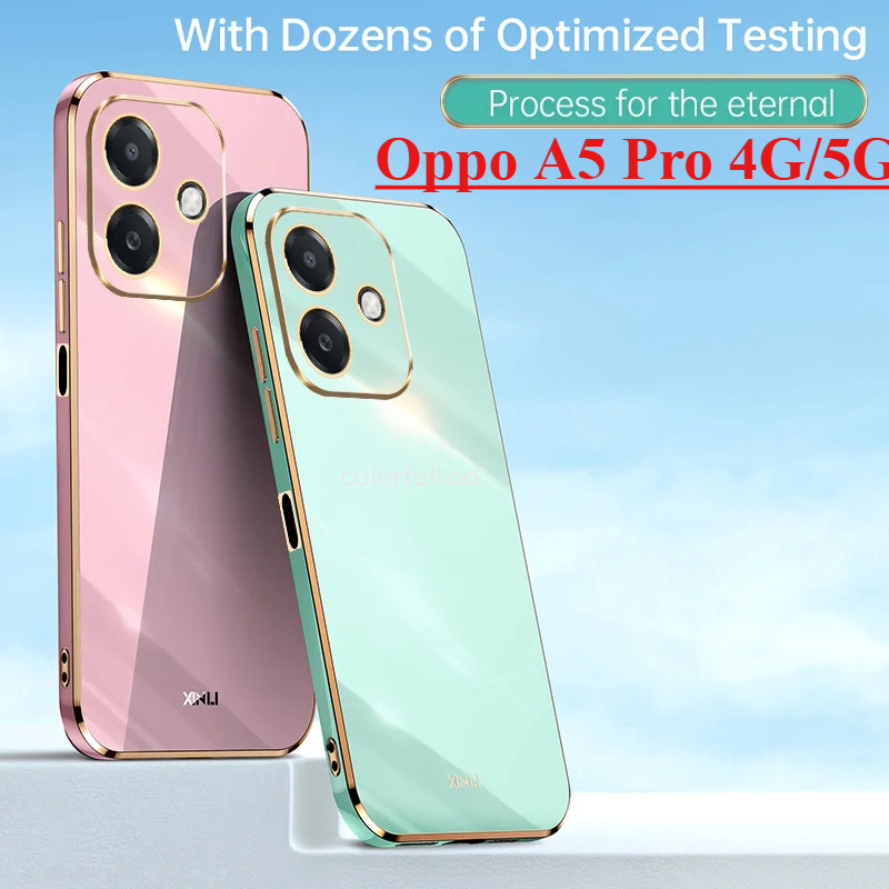 Ốp điện thoại Oppo A5 Pro 4G 2025 cho Oppo A5 Pro A 5Pro OppoA5Pro 4G 5G Ốp điện thoại 6D Mạ TPU mềm