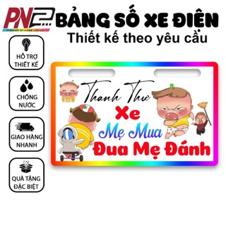 Biến số xe điện in tên theo yêu cầu, bảng số xe điện chất lượng in UV cao cấp chống nước 100%