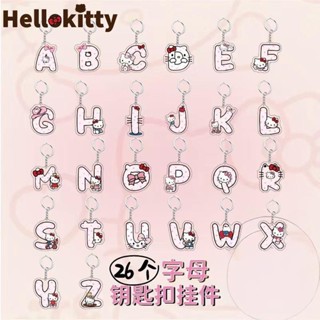 Chữ Móc Khóa Màu Hồng Hello Kitty Mèo Móc KhóaCartoon Acrylic Túi Treo Mặt Dây Chuyền Chìa Khóa Phụ Kiện Cặp Đôi Quà Tặng