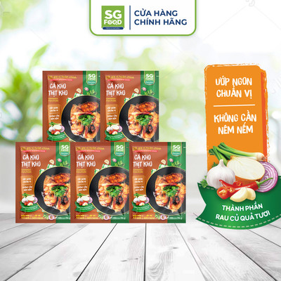 Bộ 5 Xốt ướp hoàn chỉnh Cá kho thịt kho SGF 70g