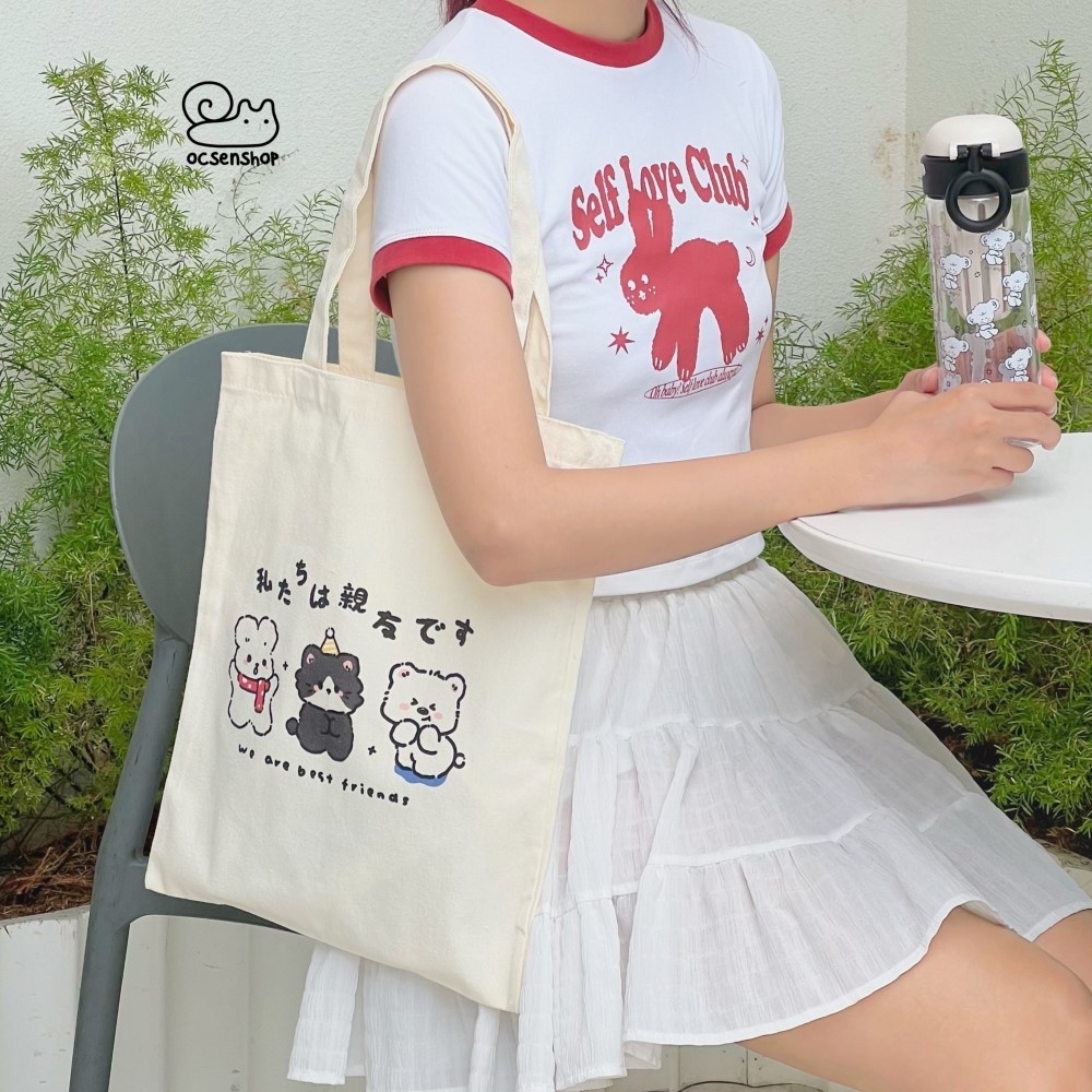 Totebag Động vật má hồng