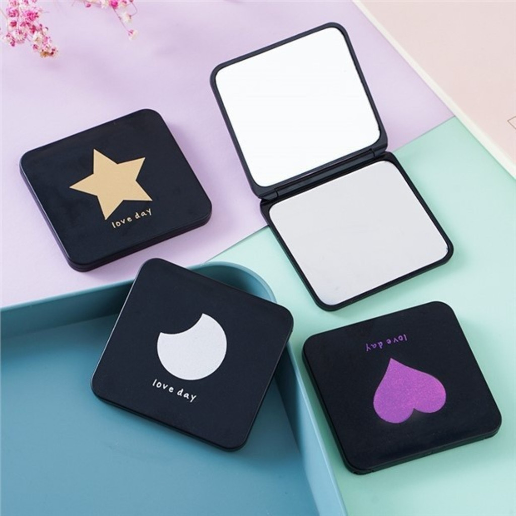 Gương trang điểm gấp gọn mini 2 mặt-SINGU