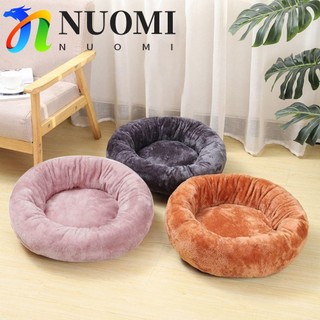 Chuồng chó tròn NUOMI, Giường Nệm mèo mềm mại thoải mái, Thảm tròn ấm cho chó Vải ấm tròn / Giường ngủ ấm áp sang trọng mùa thu