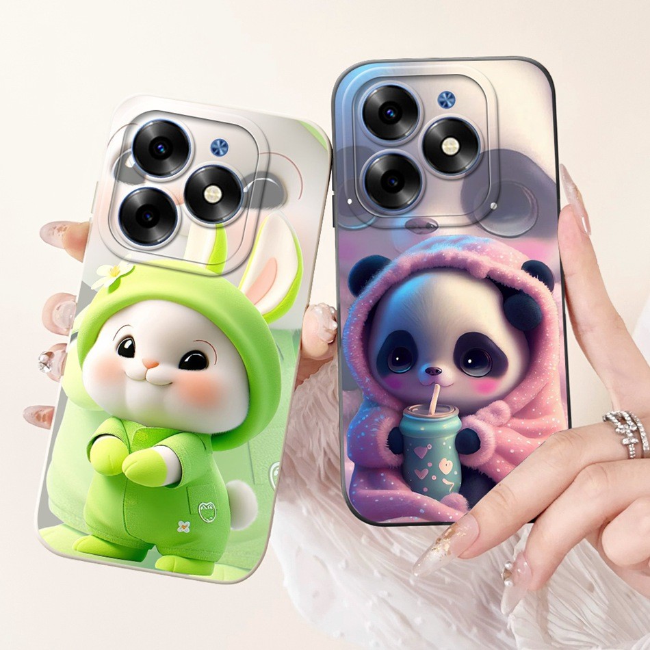 Tecno Spark 20 20C 20 Pro Vỏ Gấu Trúc Thỏ Dễ Thương Tecno Spark20 20C 20Pro 4G Vỏ Điện Thoại Silicon