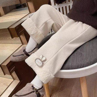 Quần mùa đông cho bé gái quần dày dặn lót nhung thu đông giữ ấm quần legging bé gái chống gió quần ống rộng suông cho bé