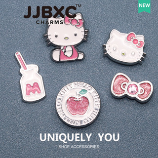  JJBXC Charm phụ kiện dép   charm hello kitty lỗ giày khóa giày phụ kiện dễ thương vui nhộn kim loại KT cat series trang trí giày thời trang phụ kiện giày hot trend Sticker Dép   