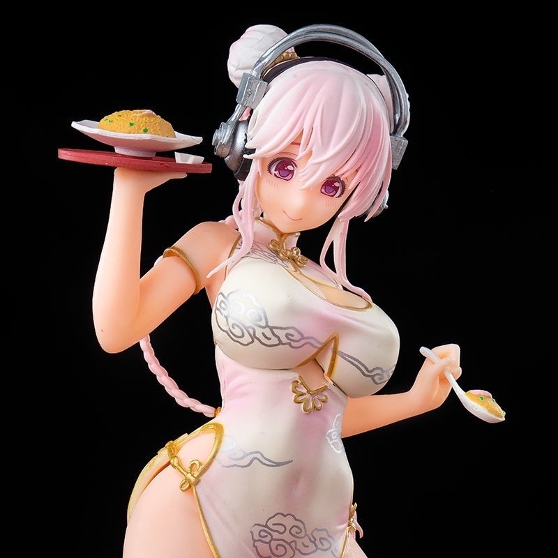 Mô hình nhân vật anime Super Sonico, mô hình cheongsam Sonico, đồ trang trí, đồ trang trí ngoại vi a