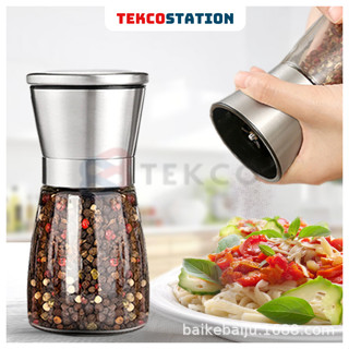  DỤNG CỤ XAY TIÊU CẦM TAY INOX CAO CẤP - Lọ Xay Tiêu Hũ Đựng Tiêu Thủy Tinh 