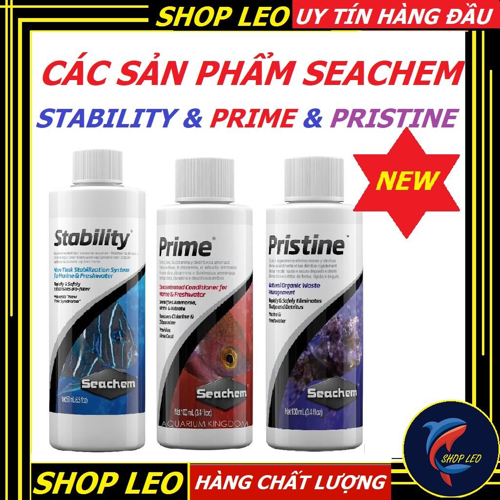 Stability-Prime-Pristine seachem- Vi sinh Seachem, Khử clo và xử lý độc tố nước cấp tốc -Xử lý nước-