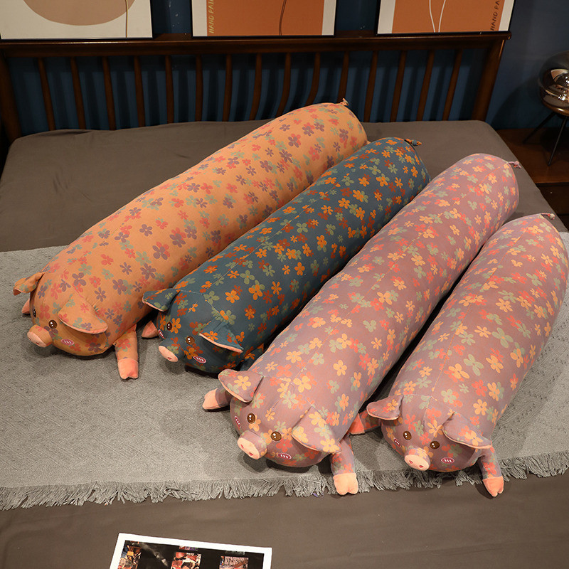 2025 Giảm Giá Gối Dài Hình Heo Papa Cho Bé Gái Ngủ Trên Giường Ôm Chân Gối Ngủ Bên Vải Hoa Gối Bên G