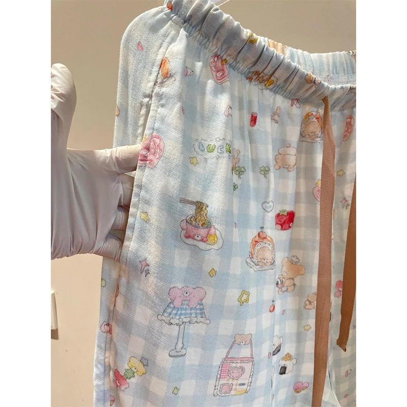 4.23 Cô Gái Dễ Thương Cổ Tròn Rời Thoải Mái Bộ Đồ Ngủ Nữ Xuân Thu Hoạt Hình | BigBuy360 - bigbuy360.vn