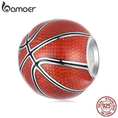 Bamoer Bạc 925 Mặt Dây Chuyền Bóng Rổ Phụ Kiện Mặt Dây Chuyền Nữ Quà Tặng
