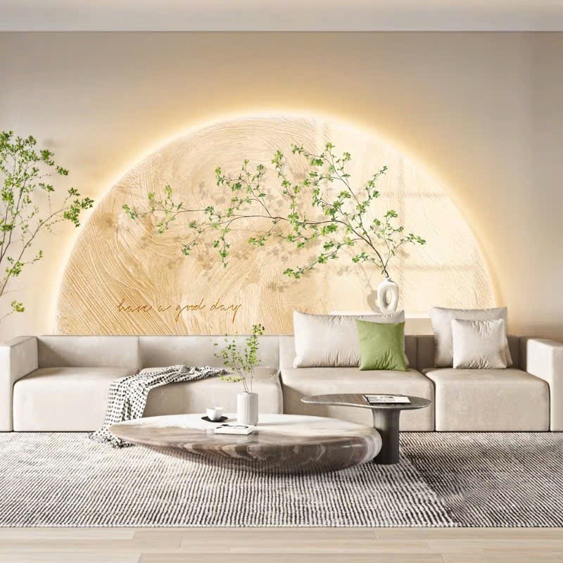 { SIZE LỚN }Tranh Tráng Gương Đèn Led Nửa Mặt Trăng Cao Cấp Decor Phòng Khách, Phòng Ngủ, Phong Cách