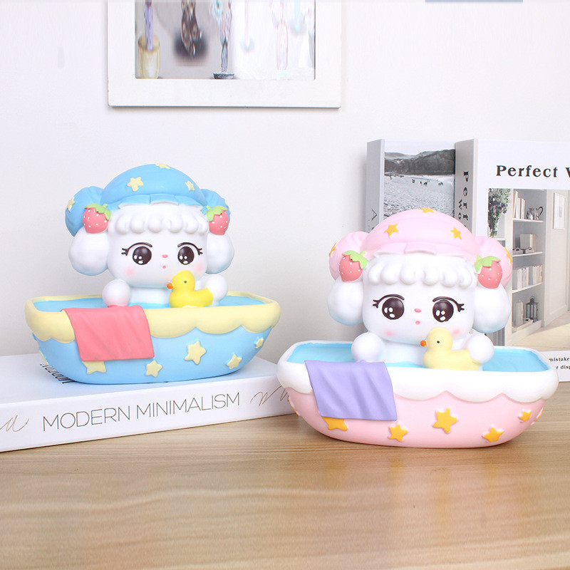 Net Red Lines Dog Coin Bank Girl Creative Children Saving Box Fall Not Bad gGMA