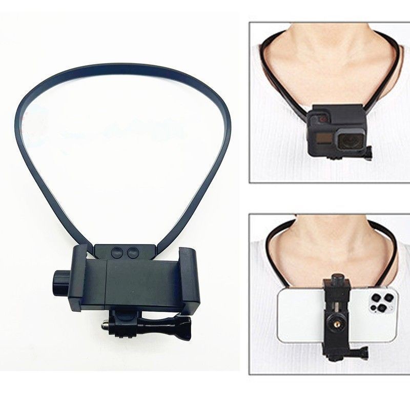 Thích hợp cho GoPro10 9 8 Giá đỡ cổ treo DJI Camera thể thao Đi xe đạp Câu cá Chụp giá đỡ điện thoại