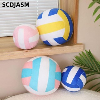 SCDJASM Gối ném bóng chuyền, Đồ chơi bóng chuyền nhồi bông mô phỏng sang trọng, Đồ chơi thể thao mềm mại đầy màu sắc vui nhộn Gối hình bóng chuyền Quà tặng trẻ em