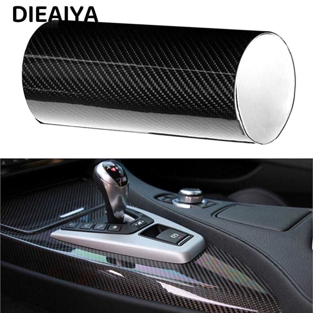 DIEAIYA Cuộn sticker vân cacbon 152*30cm dán trang trí xe hơi