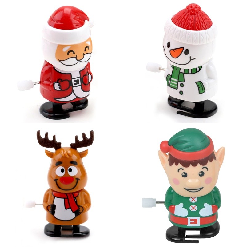 Giáng Sinh Dễ Thương Gsnowman Đồng Hồ Đồ Chơi Halloween Gió Lên Zombie Đồ Chơi Để Bàn Trang Trí