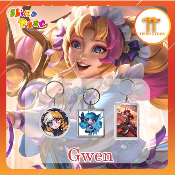 Móc khóa / Móc chìa khóa Emoji/Emote Gwen - Búp bê ước nguyện Game Lol/Liên minh huyền thoại  - zend