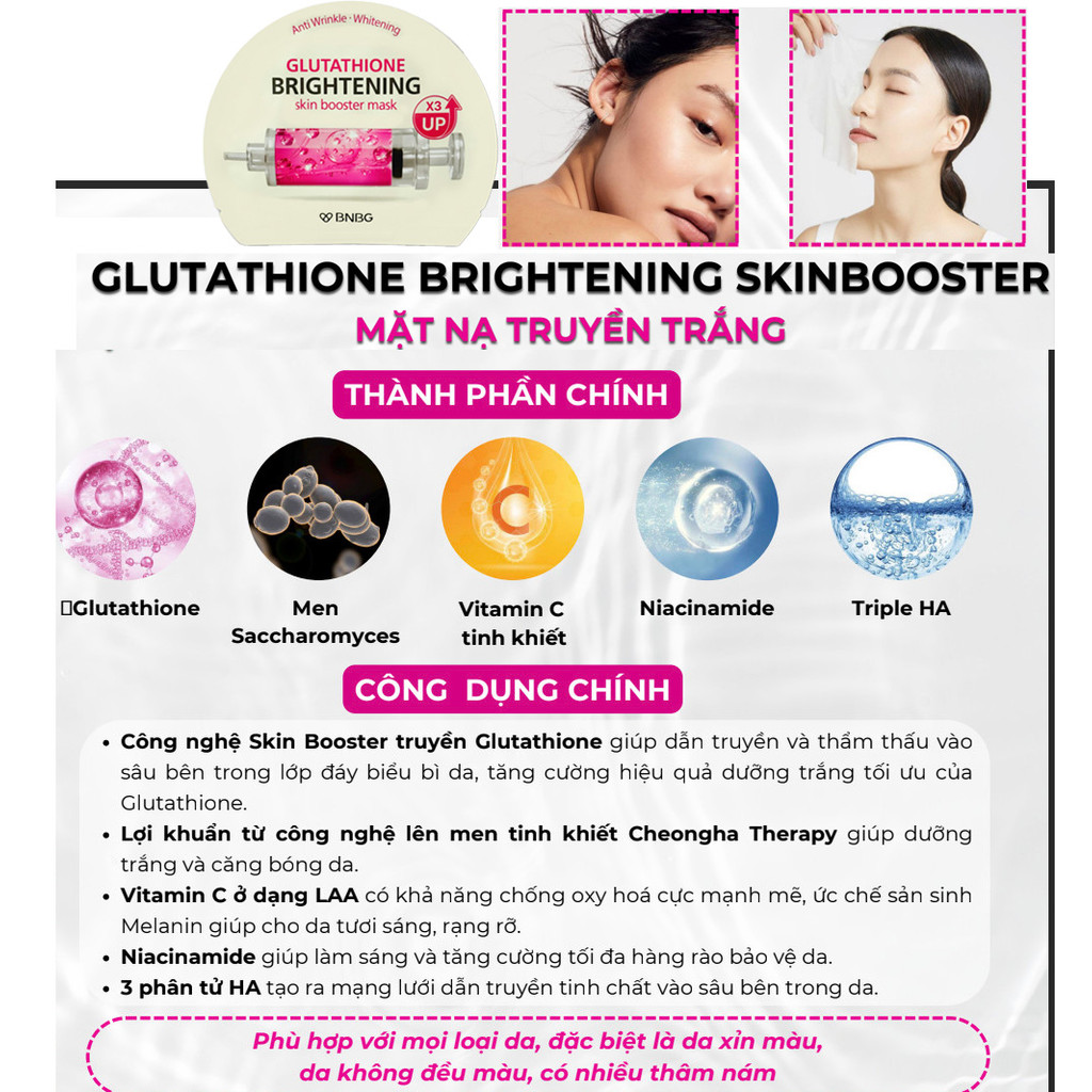 Ảnh 5 của Hộp 10 miếng mặt nạ BNBG Vita Genic Jelly Mask 30ml dưỡng trắng, phục hồi, cấp ẩm, ngừa lão hóa