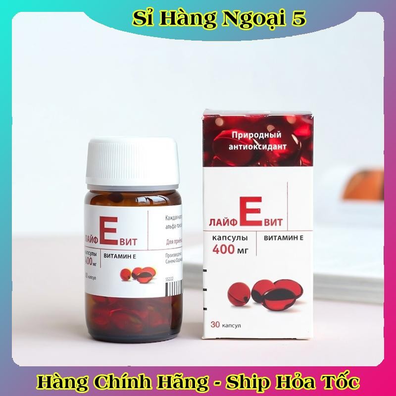 [LỌ THỦY TINH] Vitamin E Đỏ Nga Hàm Lượng 400mg LIFEVIT