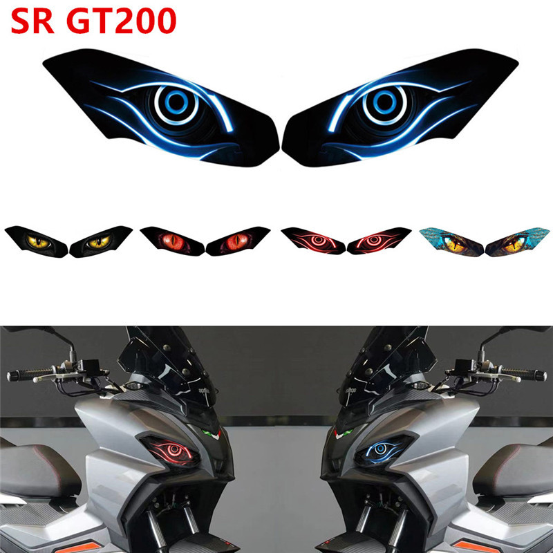 Xe Máy Đèn Pha Miếng Dán Cho Aprilia SR GT200 SR200 GT SRGT200 SRGT 2023 Đầu Đèn Pegatinas Bảo Vệ Đầ