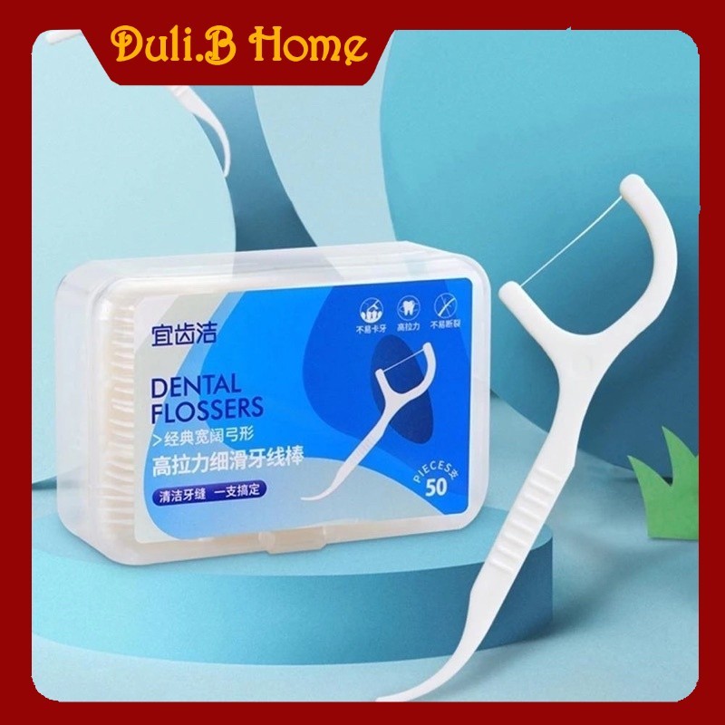 [ FREE SHIP ] TĂM CHỈ NHA KHOA - HỘP 50 CÁI - Duli.B Home